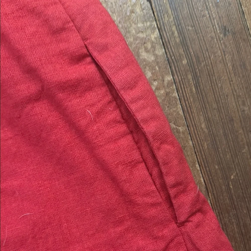 Abercrombie Red Linen Blend Spaghetti Strap Mini Skort Dress Size XS - Picture 3 of 6